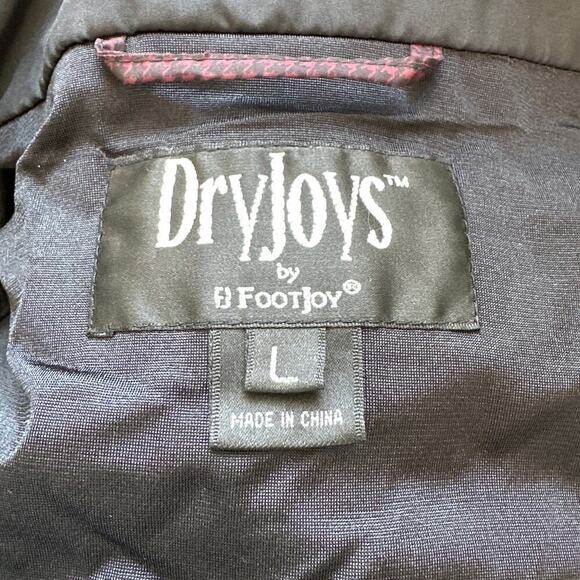 FootJoy Men's DryJoys 1/4 Zip Red/Black Houndstooth Jacket, Size L, Like New - Picture 2 of 6